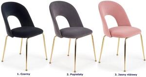 Tapicerowane krzesło w stylu glamour Pari - różowe