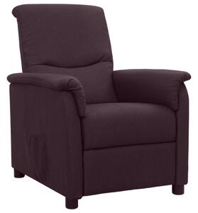 Fotel rozkładany, fioletowy, tapicerowany tkaniną