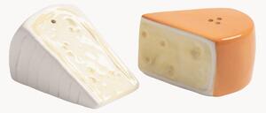 Komplet ręcznie wykonanych solniczki i pieprzniczki Cheese, 2 elem