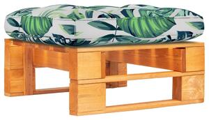 Ogrodowy stołek z palet, impregnowane na brązowo drewno sosnowe