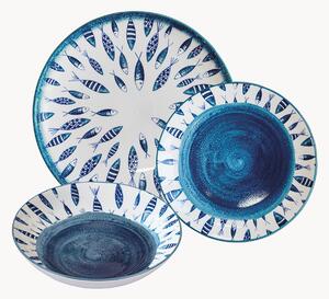 Komplet naczyń z porcelany Marechiaro, dla 6 osób, 18 elem