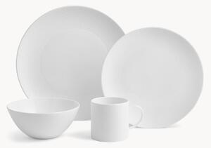 Komplet naczyń śniadaniowych z porcelany kostnej Gio, dla 4 osób (16 elem.)