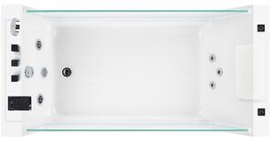 Wanna z hydromasażem biała akrylowa 170 x 80 cm panele ze szkła hartowanego Oyon Beliani