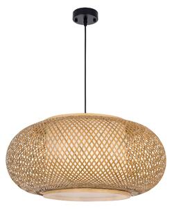 PLECIONA LAMPA WISZĄCA SUFITOWA BAMBUSOWA ŻYRANDOL W STYLU BOHO 50 CM
