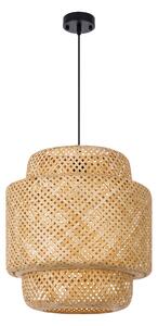 LAMPA WISZĄCA NATURALNA BAMBUSOWA ŻYRANDOL DO SALONU I SYPIALNI W STYLU BOHO 40 CM