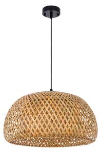 LAMPA WISZĄCA BAMBUSOWA BOHO DO JADALNI I SALONU PLECIONA SUFITOWA 38 CM