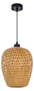 LAMPA WISZĄCA SUFITOWA BAMBUSOWA PLECIONY ŻYRANDOL DO SALONU BOHO 24 CM