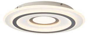Designerska lampa sufitowa biała z ciemnoszarymi okrągłymi elementami z LED z możliwością ściemniania - Taylor