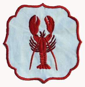 Komplet serwetek z haftem Lobster, 2 elem