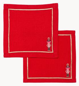 Komplet serwetek z haftem Nutcracker, 2 elem