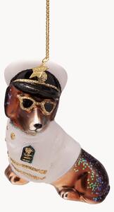Ozdoba choinkowa ze szkła dmuchanego Captain Dog