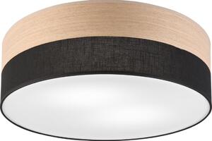 Lamkur Plafon SIRJA WOOD 2xE27/15W/230V śr. 45 cm czarny/dąb LA53684