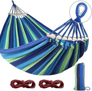 HAMAK OGRODOWY HUŚTAWKA XXL DUŻY DWUOSOBOWY + TORBA + LINKI 220KG 160x260