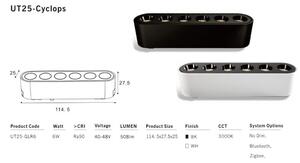 UT25 - Cyclops 11 - Nowoczesna minimalistyczna lampa LED Szyna