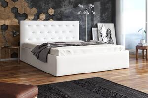 Łóżko tapicerowane z materacem 160x200 Star Białe