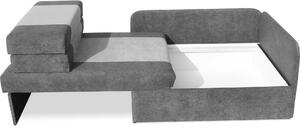 Sofa narożna z funkcją spania 90x200 Maxi Grafit/Szary