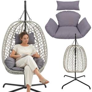 Fotel wiszący PROGARDEN 954402 Jasnoszary