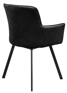 Krzesło do jadalni LOFT tapicerowane Czarne