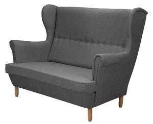 Zestaw wypoczynkowy uszak sofa + 2x fotel Grafit