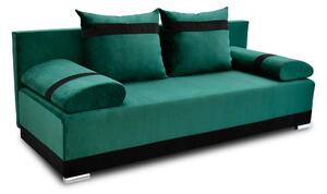Zestaw wypoczynkowy do salonu sofa Orlean + 2 fotele Girona Ciemny Zielony