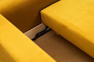 Zestaw wypoczynkowy do salonu Merida Sofa + Fotel Żółty