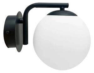 Czarny metalowy kinkiet ze szklanym kloszem - D250 A2-E54