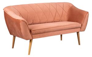 Sofa dwuosobowa w stylu skandynawskim Rosa 2 Różowa