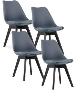 Zestaw grafitowych skandynawskich ergonomicznych krzeseł 4 szt. Z1-S95