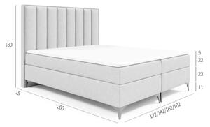 Łóżko kontynentalne pikowane Sofia 120x200 Szare