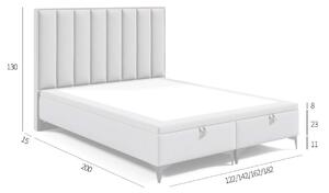 Łóżko kontynentalne pikowane Sofia 1 160x200 Beżowe