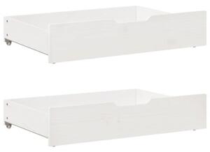 Sofa rozsuwana z szufladami, bez materaca, białe, 80x200 cm