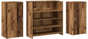 Biurko recepcyjne stare drewno 200x50x103,5 cm drewno klejone