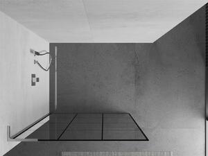 Mexen Kioto L ścianka prysznicowa Walk-in 100 x 200 cm, czarny wzór, chrom - 800-100-103-01-77