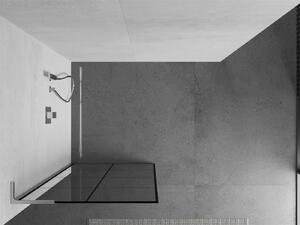 Mexen Kioto L ścianka prysznicowa Walk-in 80 x 200 cm, czarny wzór, chrom - 800-080-103-01-77