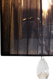 Zestaw 2 x klasyczny Kinkiet / Lampa scienna chrom czarny klosz - Ann-Kathrin Oswietlenie wewnetrzne