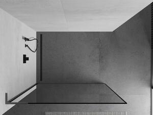 Mexen Kioto L ścianka prysznicowa Walk-in 50 x 200 cm, czarny wzór, gun gray szczotkowany - 800-050-103-66-70