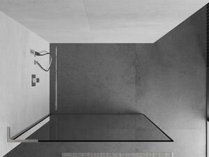 Mexen Kioto L ścianka prysznicowa Walk-in 50 x 200 cm, czarny wzór, nikiel szczotkowany - 800-050-103-97-70