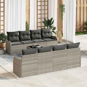 Zestaw sof na ogród jasnoszary 55 x 55 x 37 cm polirattan