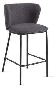 Ciemnoszary hoker (wysokość siedziska 65 cm) Ciselia – Kave Home