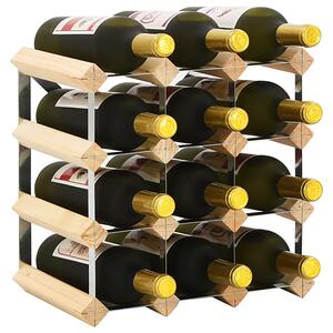 Nowoczesny sosnowy stojak na wino T7-L16