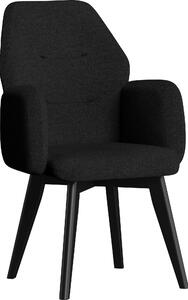 Wygodny czarny fotel w nowoczesnym stylu