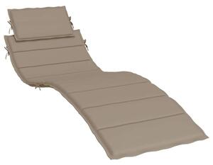 Poduszka na leżak, taupe, 186x58x4 cm, tkanina oxford