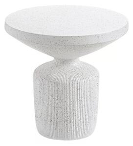 Stolik kawowy okrągły Sintro 54 cm - białe lastryko
