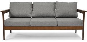 Sofa 3-osobowa ogrodowa BELLA - brąz/grafit