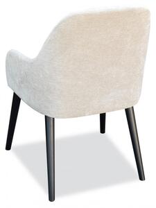 Stylowe krzesło tapicerowane do jadalni z przeszyciami