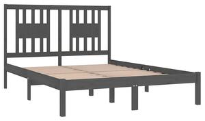 Szare łóżko z litego drewna sosny 120x200 - Basel 4X