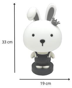 Szara lampka nocna dla dzieci w kształcie króliczka - A363-Codi
