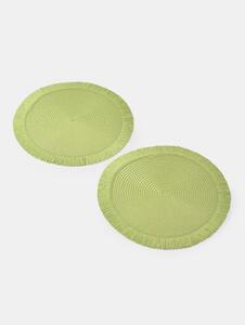 Sinsay - Plecione podkładki na stół 2 pack - zielony
