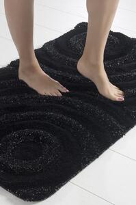 Czarne dywaniki łazienkowe zestaw 3 szt. 100x60 cm Wave – Foutastic