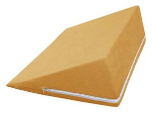 Bellatex Klinowy podgłówek musztardowy, 80 x 50 x 20 cm